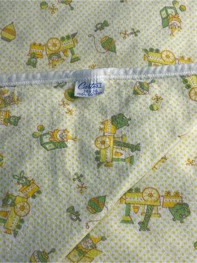 Vintage Carter's Baby Blanket Train Toy Lovey Security Replacement ✔️Size Flaws
